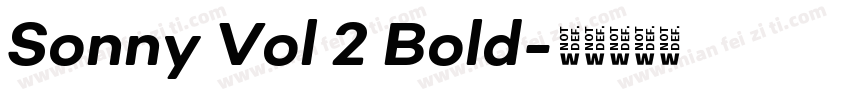 Sonny Vol 2 Bold字体转换